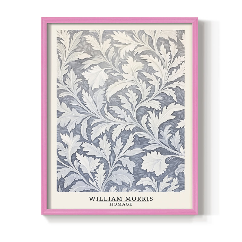 Imprimé encadré en bois massif de la série DCCXCI de la série WILMORRIS, H 30 po x l 24 po, Rose