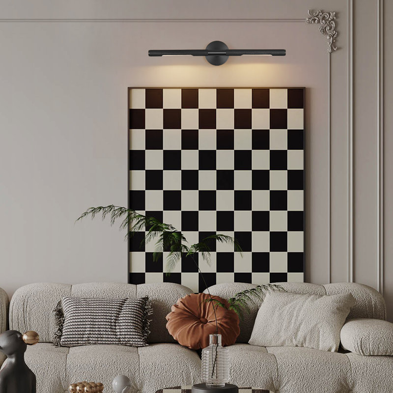 Matte Black 30'' Dimmable LED Rotatable Wall Sconce