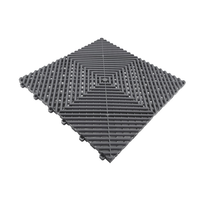 Catrinel Dakota Fields 15.75cm W x 15.748cm L Garage Flooring Tiles, Grey