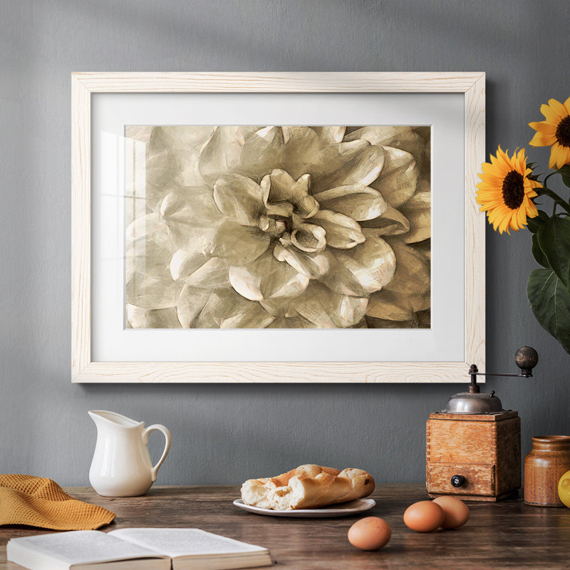 Fleur murale neutre III, Blanc, H 28 po x l 42 po x P 1,5 po
