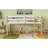 Solid Wooden, Rubber Wooden Twin Loft Bed With Ladder, Bed Platform Of Strengthened Slats,Natural-White
