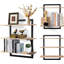 Tablettes flottantes de 23,6 pouces pour le mur, tablettes murales en bois à 3 niveaux avec supports pliables, rangement robuste pour la cuisine, le salon, la chambre à coucher et la salle de bain-380663955