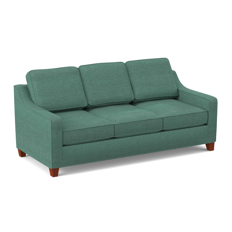 Clark 82" Square Arm Sofa with Reversible Cushions, BM Cherry, Antic Lagoon