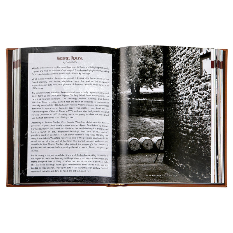 Graphic Image Whiskey Cocktails, Coffee Table Book, Leather, Brown