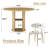 Round Dining Table with Two Dining Chairs-1576942784