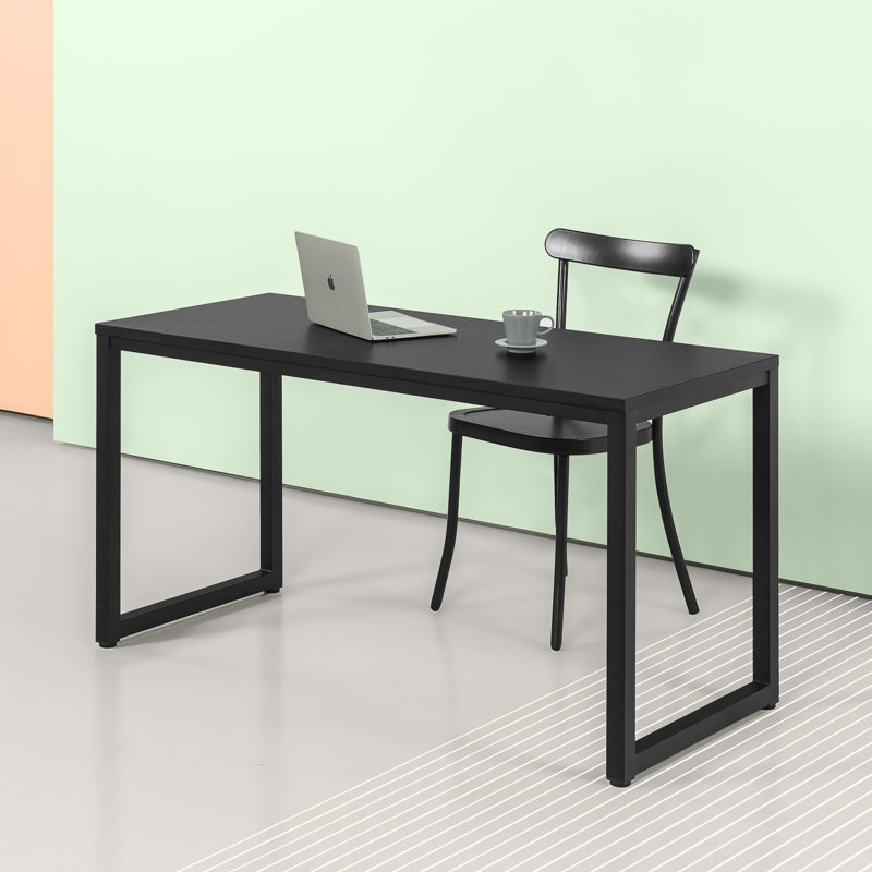 Berenice Modern Office Desk with Steel Frame & Spacious Worktop, 73.66cm H x 139.7cm W x 60.96cm D