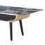 Table basse l 47 po avec plateau en verre marbré et bois cintré noir-911819461