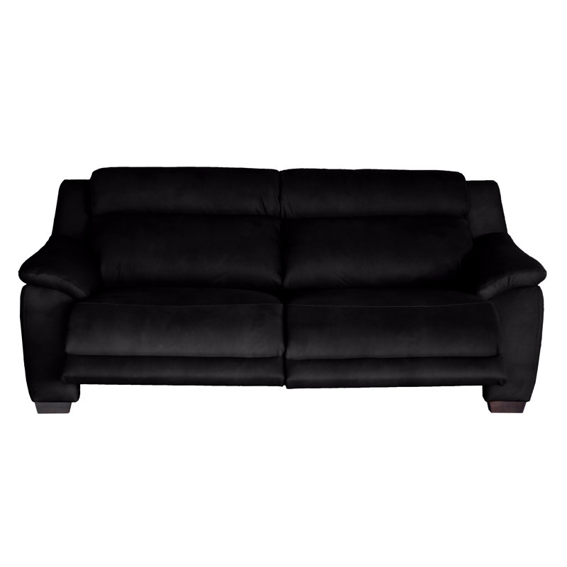 Nedia 2 Seater Power Reclining Upholstered Sofa, Black