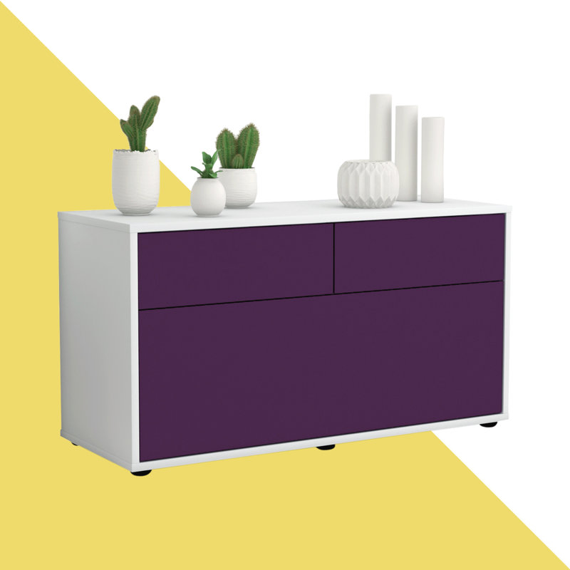 Holtslander 92cm Sideboard, Purple / Matte White