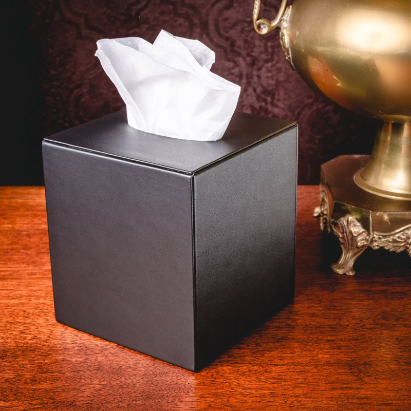 Murtagh Tissue Box Cover, Black