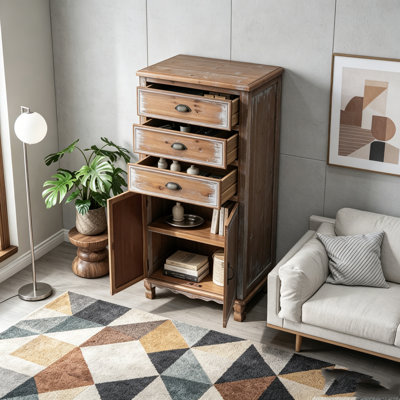 Rustic Wooden Storage Cabinet