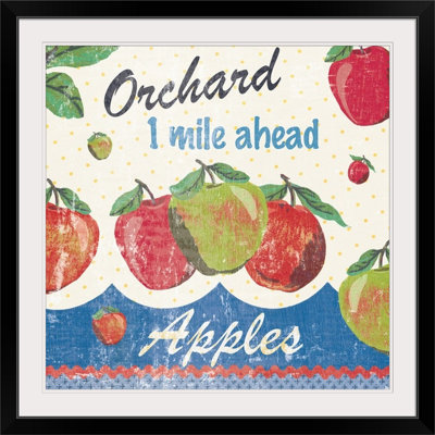 « iii », affiche rétro Vintage Fruit Square