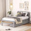 Structure de lit plateforme moderne avec 2 tiroirs-1281126554
