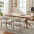 Upholstered Side Dining Armchair With Solid Wood Legs