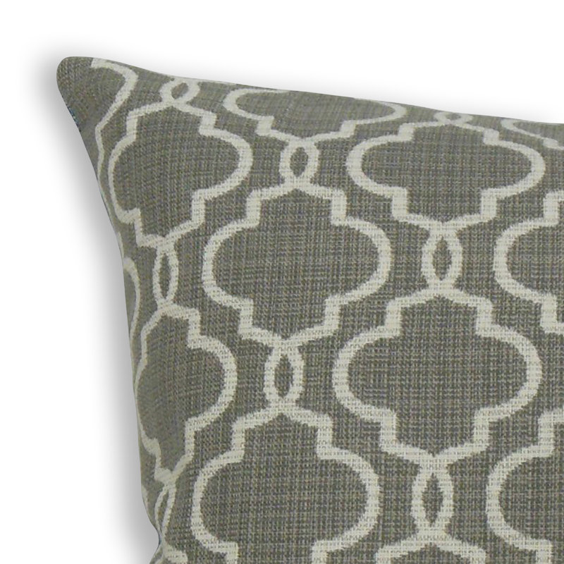 Coussin Rauf, 24 po x 24 po, Gris / Or, Coussin décoratif