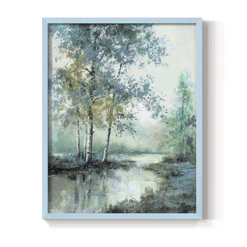 Impression encadrée Spring's Grace II - bois massif, H 21 po x l 17 po, Bleu