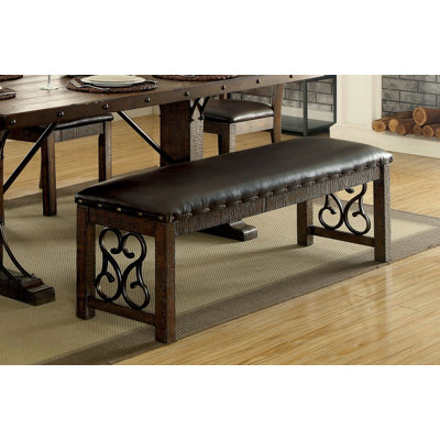 Fariah Faux Leather Upholstered Bench