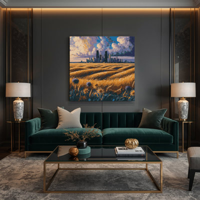 États-Unis, Illinois, art mural sur toile mauve