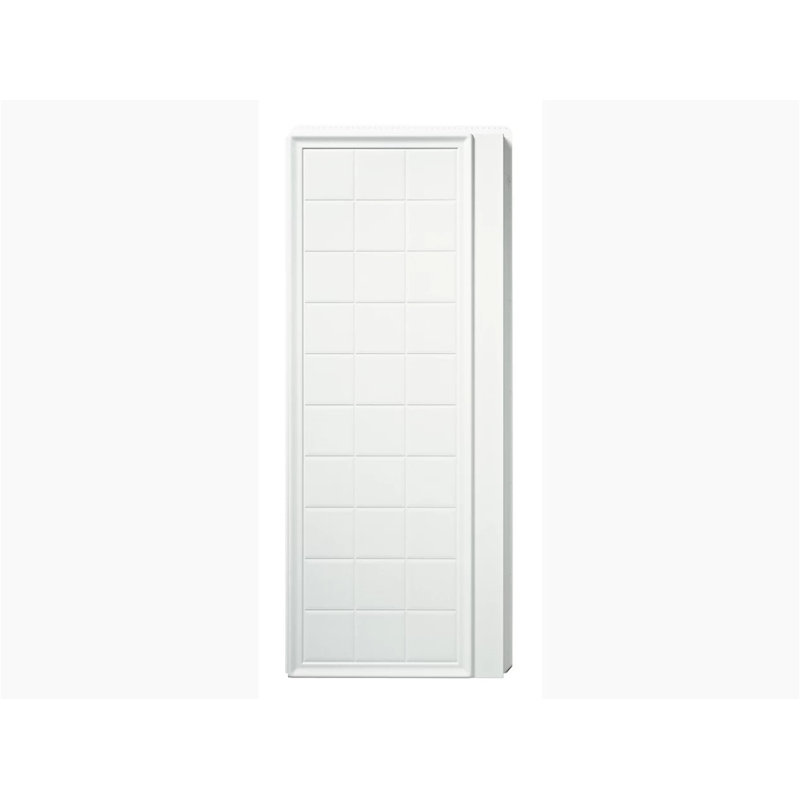 White Composite Alcove Shower Wall Set, 72.5" Height
