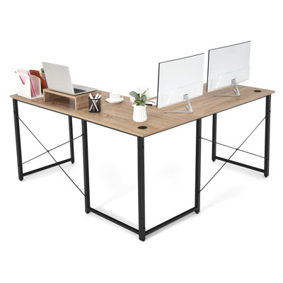 Heeter Modular L-Shaped Steel Writing Desk