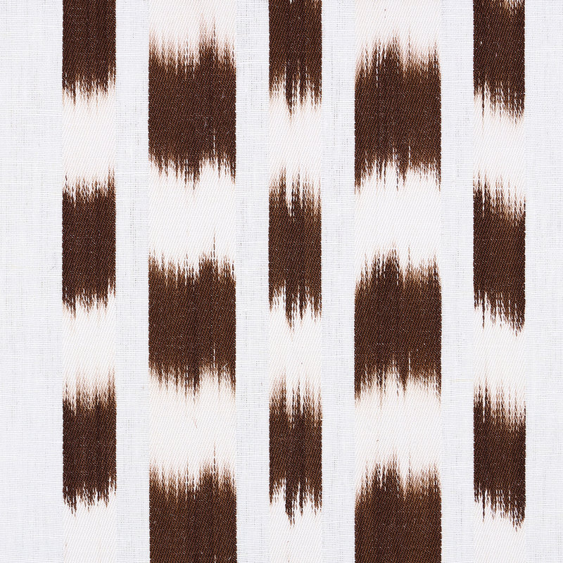 Izmir Ikat Stripe Fabric, Cocoa