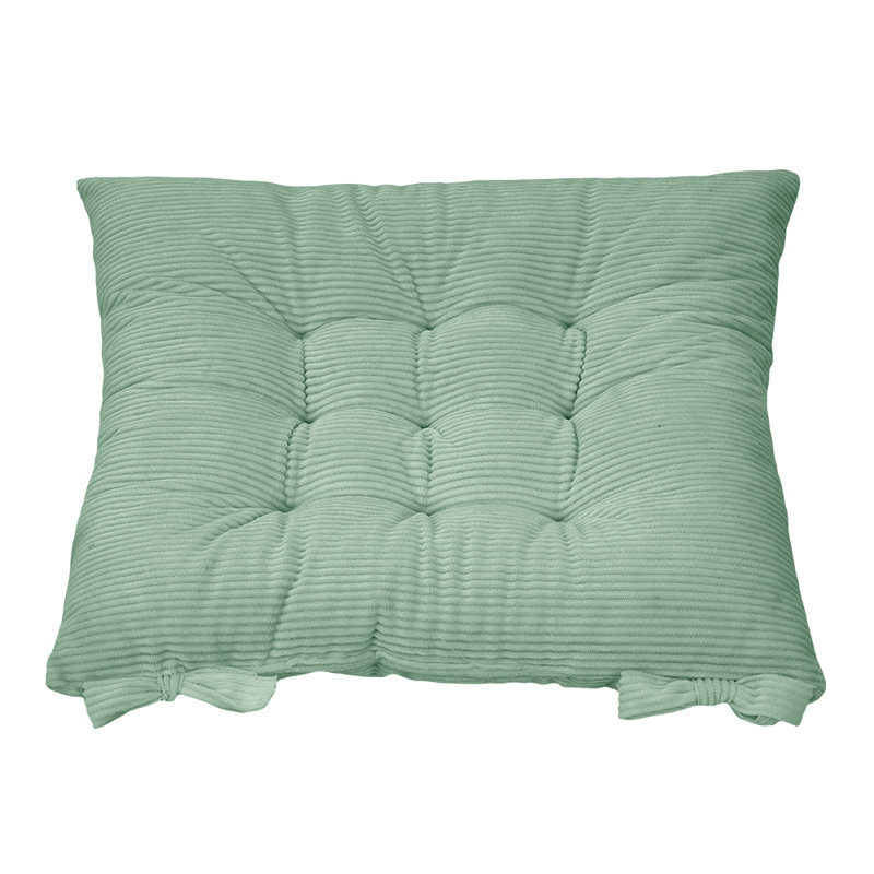 Set of 4 Comfortable Square Chair Cushions, Green