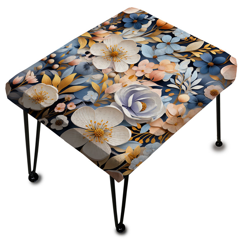 Motif floral mystique - Repose-pieds rectangulaire floral