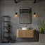 Meuble-lavabo flottant mural 36 po avec lavabo rond en céramique et tiroir-586211055