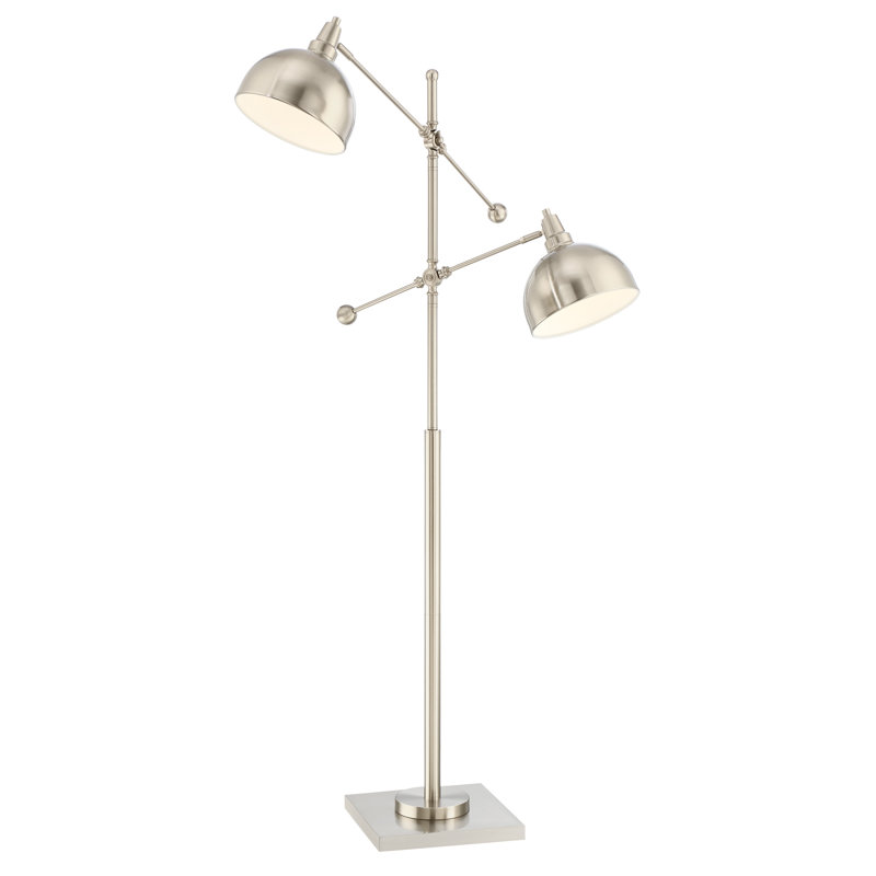 Jett 59'' Task Floor Lamp, Brushed Nickel