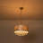 4 - Light Coastal Style Capiz Shell Crystal Drum Chandelier