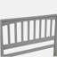 Lit plateforme en bois simple, gris