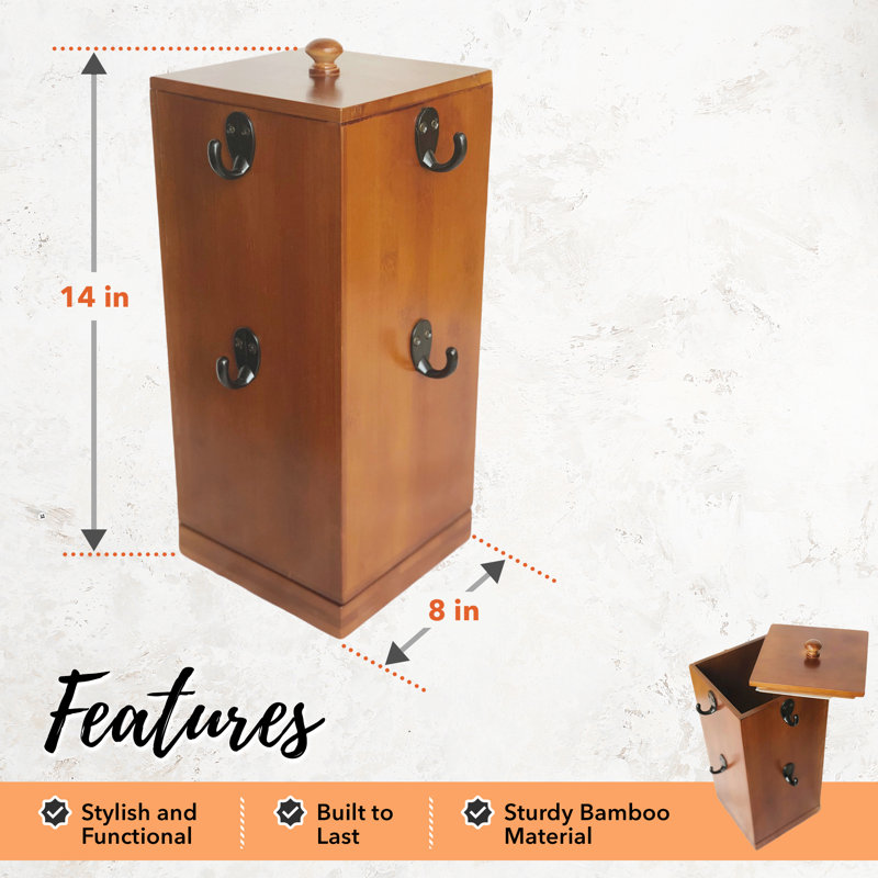 Arbre à tasses rotatif en bambou Andreanne
