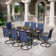 9 Pcs Patio Dining Set With Expandable Table