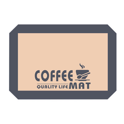 A chopper Coffee Mat-Hide Stain Absorbent Rubber Quick Drying Mat For Kitchen Counter-Coffee Bar Accessories Dish Drying Mat  Under Coffee Maker Coffee Machine