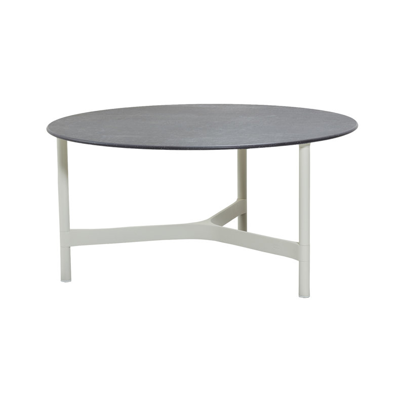 Round Outdoor Coffee Table ,, Gray, 35.5", Lava Gray