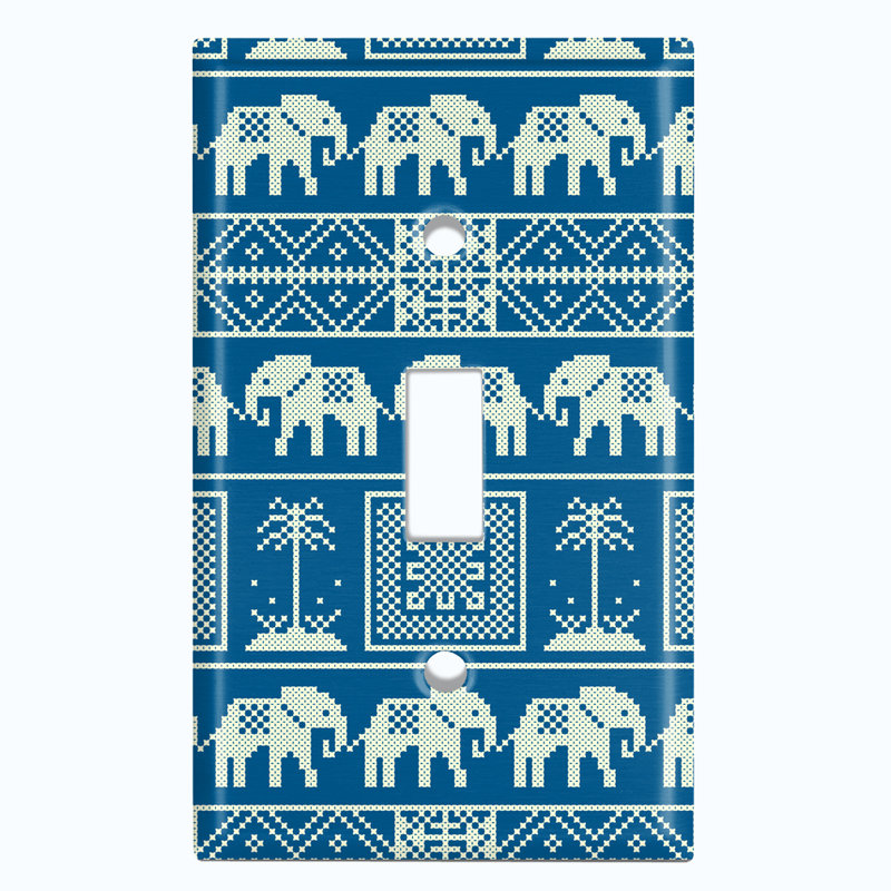 Patterned 1 - Gang Toggle Light Switch Standard Wall Plate