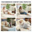 Canapé-lit convertible en méridienne à compression Corduroy avec poches de rangement et 3 coussins, canapé-lit moderne surdimensionné pour le salon, sans assemblage-1257403641