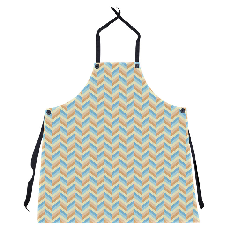 Tablier à chevrons, Bleu / Orange