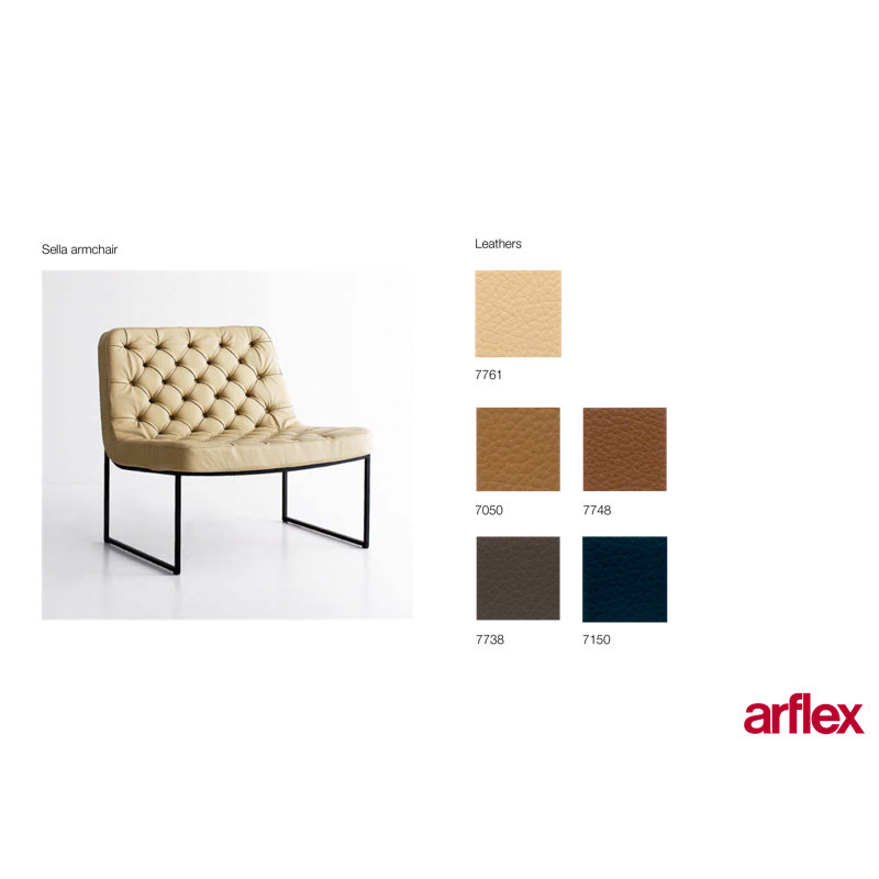 Sella Club Chair, Cream Genuine Leather