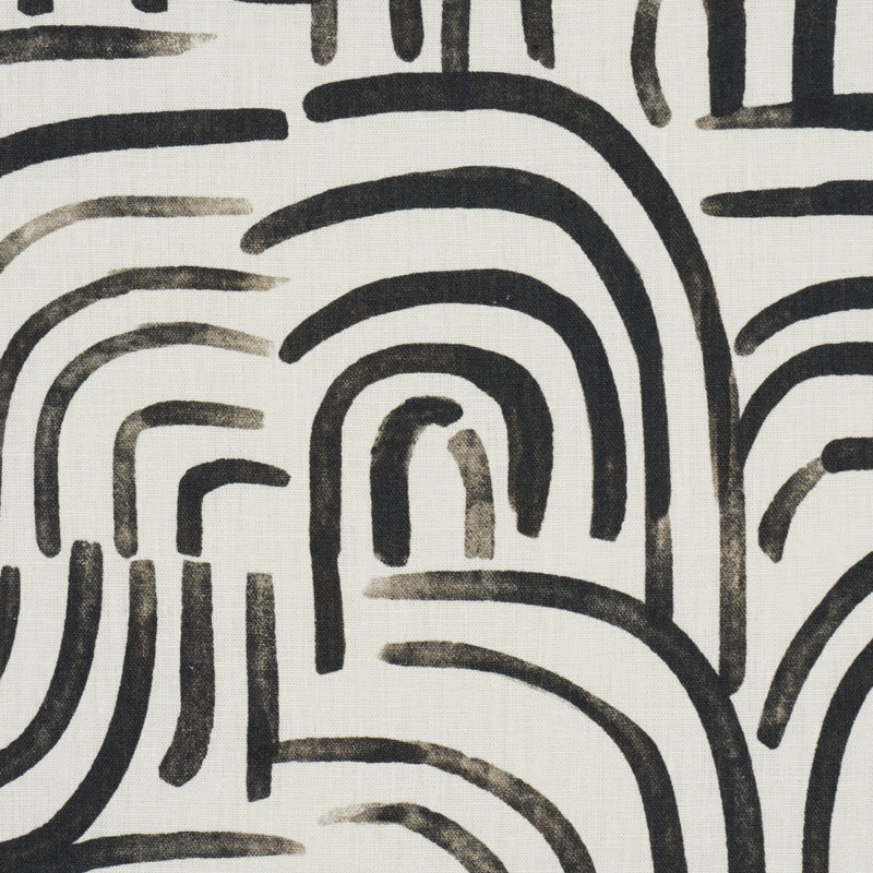 Schumacher X Backdrop New Beat Fabric, Carbon