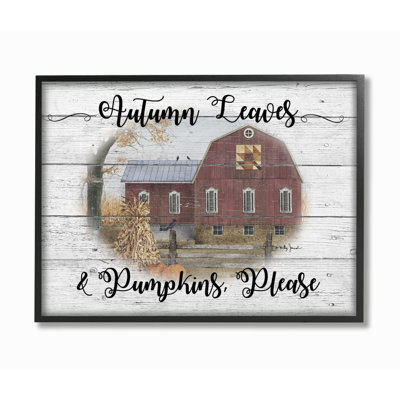 «Pumpkins S'il vous plaît Fall Autumn Farm Rustic Wood Textured Design» par Billy Jacobs - impression d'art graphique