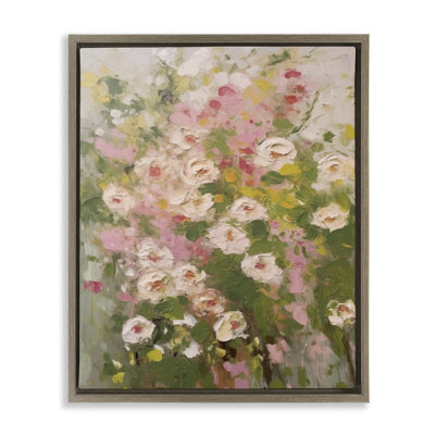  Art mural abstrait sur toile, "Vintage Spring Floral" par LSR Design Studio