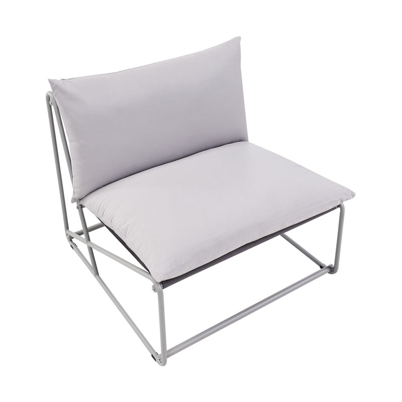 Bessi Outdoor Lounge Chair, Grey/Grey