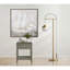 23"W Wooden End Side Table Nightstand With Glass Top And Drawer
