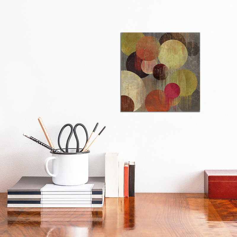 Magenta Bubbles I by Tom Reeves - Wrapped Canvas Print, 30.48 cm H x 30.48 cm W