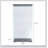 Lighted Two Door Glass Cabinet Glass Display Cabinet with 4 Shelves, Black
