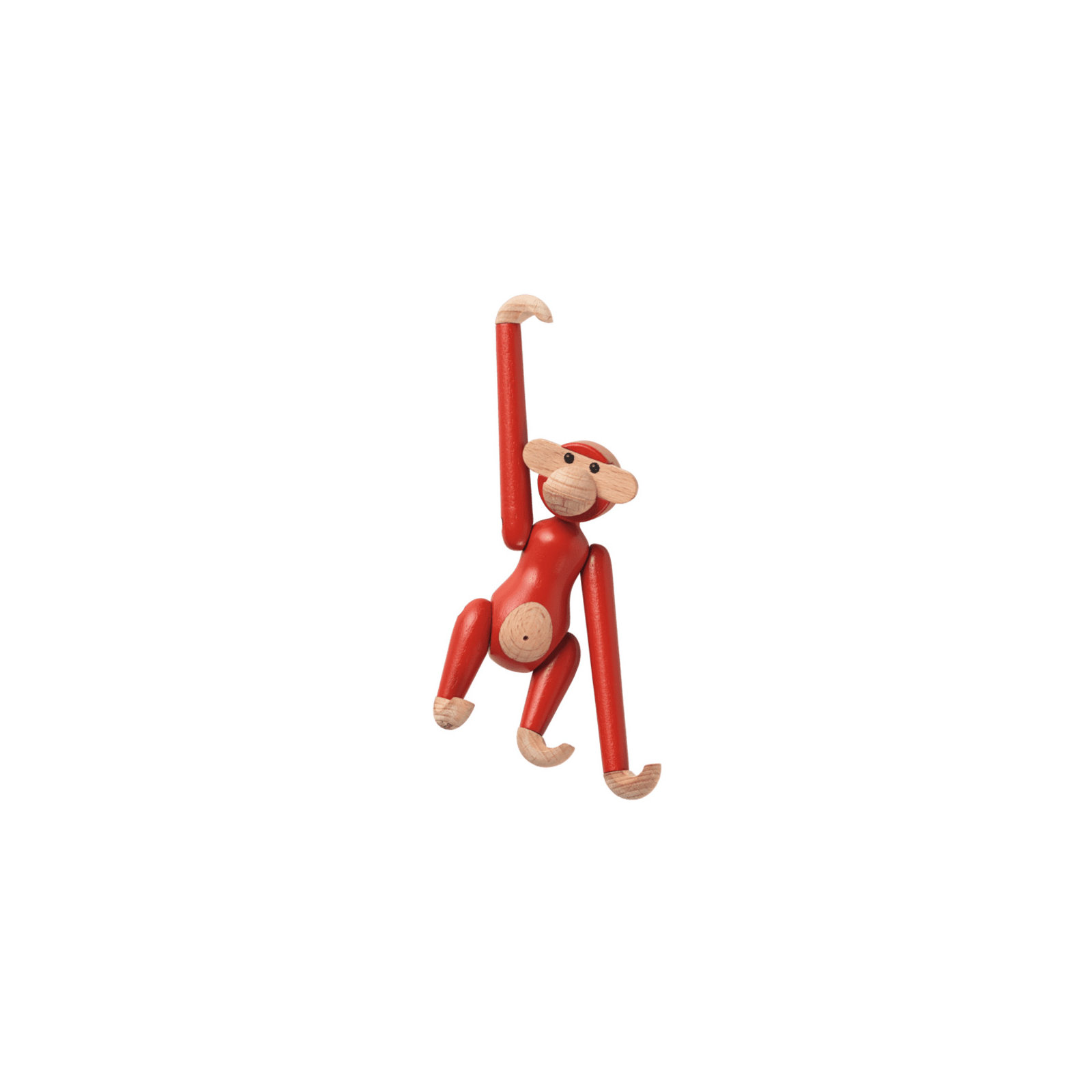 Mini Monkey Figurine, Vintage Red