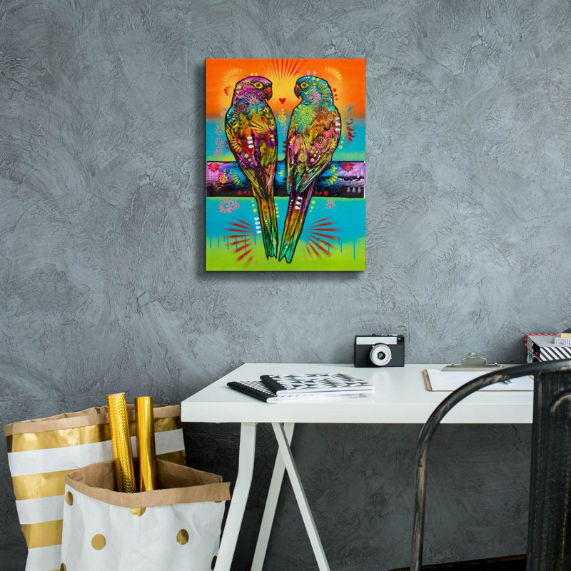 «Aminal Bebees - Happy tweers» par Dean Russo, art mural sur toile, H 16 po x l 12 po x P 0,75 po