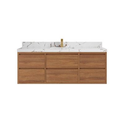 Meuble-lavabo simple 60 po avec comptoir 60 po
