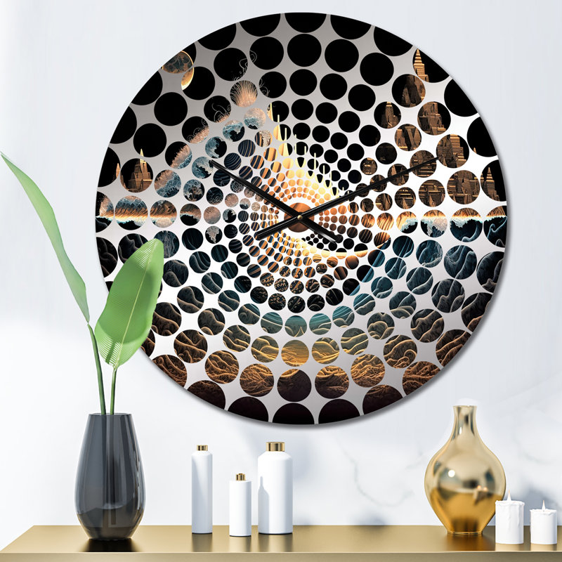 Horloge murale Giovana - Paysages abstraits, Petit